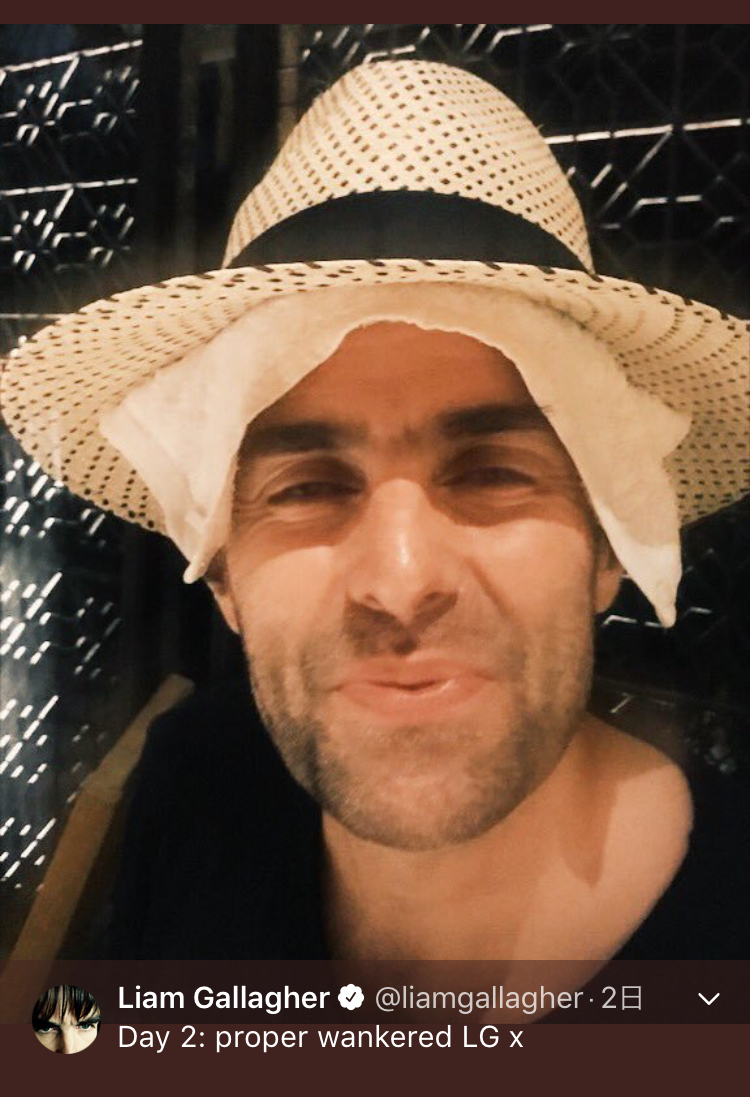 Liam Gallagher's Cute & Funny Face Photos of Holyday 可愛いリアム